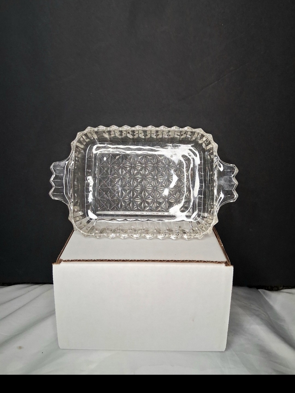 Anchor Hocking Relish Dish Clear Glass 40s 50s 60s Mid Century #197 Vintage
